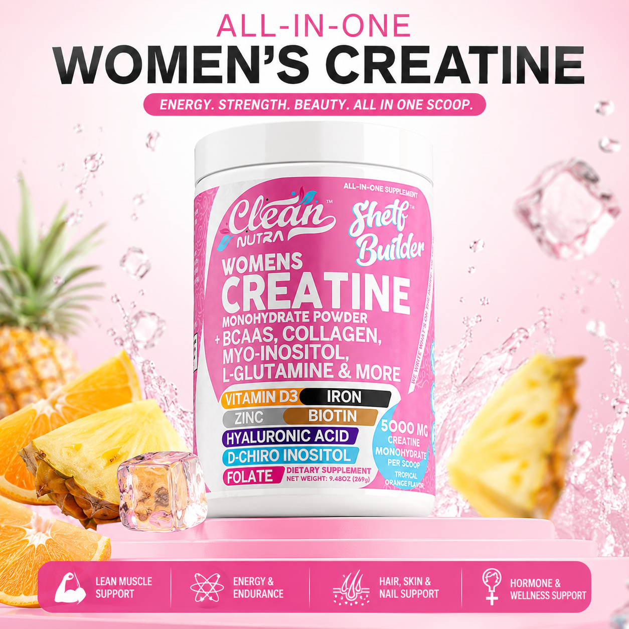 Women's Creatine Monohydrate Powder – BCAA Multi-Collagen