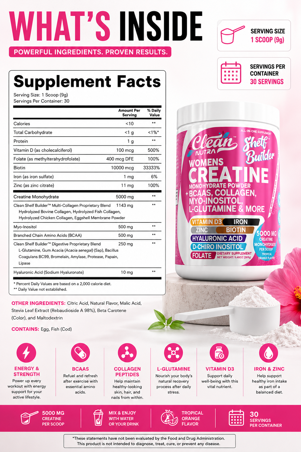 Women's Creatine Monohydrate Powder – BCAA Multi-Collagen